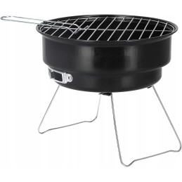 Turistinė nešiojama apvali anglių kepsninė, klasikinis kempingas