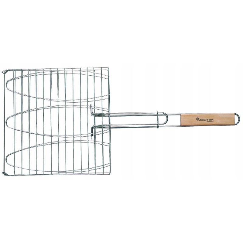 Grilio grotelės žuviai kepti, trigubas master grill&party, 28 x 28 cm