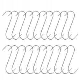 Kabliukai žuviai, mėsai ir šaltibarščiams rūkyti, nerūdijančio plieno rūkymo kabliukai, 15 cm, 20 vnt.