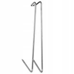 Rudi dvigubi plieniniai kabliukai žuviai rūkyti, 5 vnt.