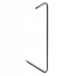 Rudi dvigubi plieniniai kabliukai žuviai rūkyti, 5 vnt.