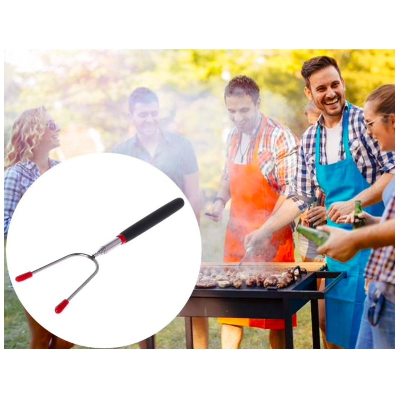 Teleskopinis, sulankstomas pagaliukas, skirtas kepti ant ugnies