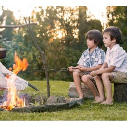 Lazdelės, laužo lazdos, dešros šakutės, kepsninė, šakutės, 5 pagaliukų rinkinys