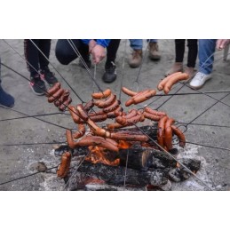 Lazdelės, laužo lazdos, dešros šakutės, kepsninė, šakutės, 5 pagaliukų rinkinys