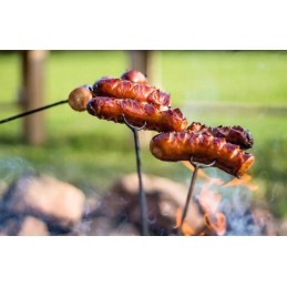 Lazdelės, laužo lazdos, dešros šakutės, kepsninė, šakutės, 5 pagaliukų rinkinys