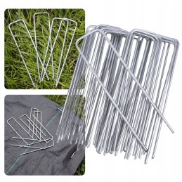 Cinkuoto plieno kaiščiai, antikoroziniai inkarai agrotekstilei 15cm 3mmx100