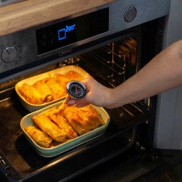 Plieninis termometras kepimo aliejui su zondu ir segtuku nuo +20°C iki +300°C