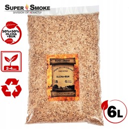 Super dūmų rūkymo traškučiai, buko-alksnio mišinys, dydis: s, 6 litrai
