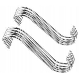 Nerūdijančio plieno rūkymo kabliukai mėsai rūkyti, 10 vnt