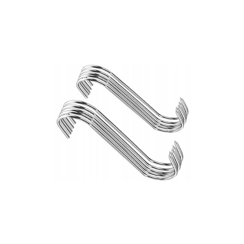 Nerūdijančio plieno rūkymo kabliukai mėsai rūkyti, 10 vnt