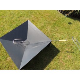 Šakutė, pagaliukai, šakutės, chromuotos laužo lazdos