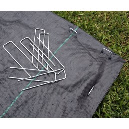 Cinkuoto plieno kaiščiai, antikoroziniai inkarai agrotekstilei 15cm 3mmx100