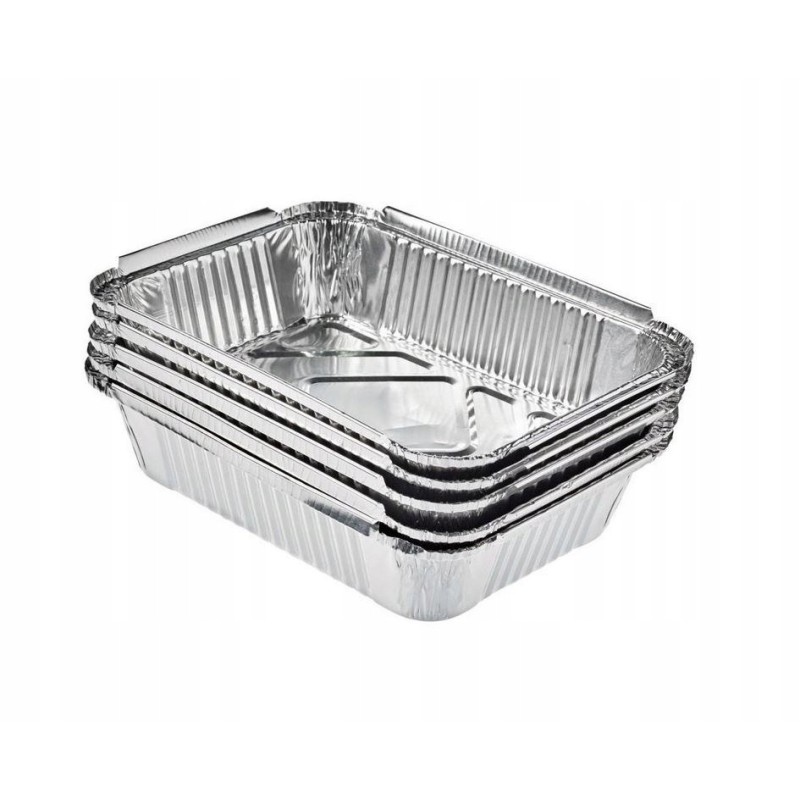 Aliuminio grilio padėklai, pakuotėje 6, 22x15cm