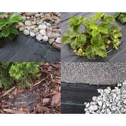 Cinkuoto plieno kaiščiai, antikoroziniai inkarai agrotekstilei 15cm 3mmx100