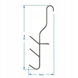 Trigubi žuvies rūkymo kabliukai, 5 vnt. brawin 311302