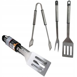 Žnyplės mentele šakutės nerūdijančio plieno grotelių rinkinys