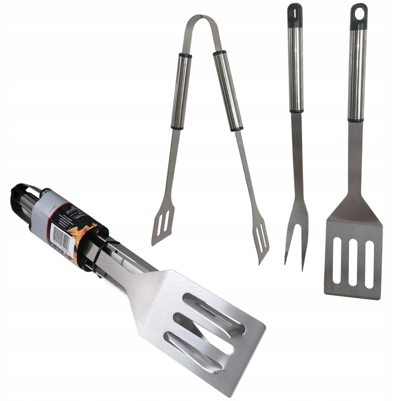 Žnyplės mentele šakutės nerūdijančio plieno grotelių rinkinys