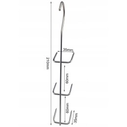 Kabliukai menkių ir ungurių žuvies filė rūkymui, 3 vnt.