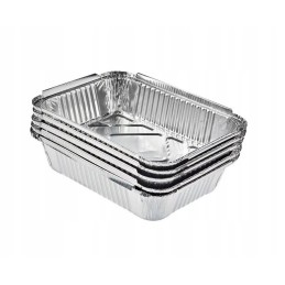 Aliuminio grilio padėklai, pakuotėje 6, 22x15cm