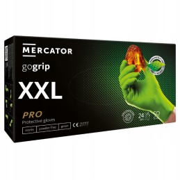 Mercator gogrip green - pirštinės, nitrilas, be pudros su deimantine tekstūra