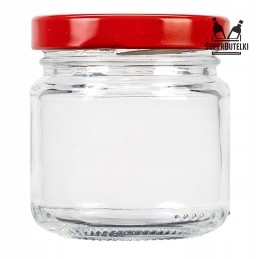 106 ml stiklinis indas su metaliniu dangteliu.