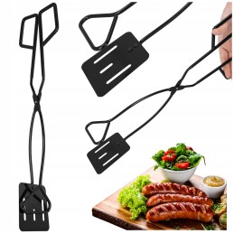 Grilio žnyplės, virtuviniai nagai, plieninės žirklės, 42 cm, mėsai, salotoms