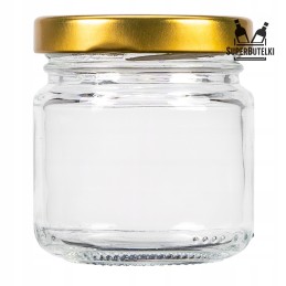 106 ml stiklinis indas su metaliniu dangteliu.