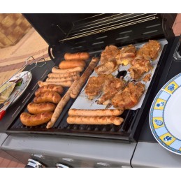 3in1 juodas grilio kilimėlis ir 4 degiklių kilimėliai