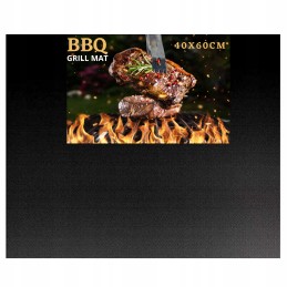 1x didelis tefloninis grilio kilimėlis 1x daugkartinis kepimo popierius 60x40 cm