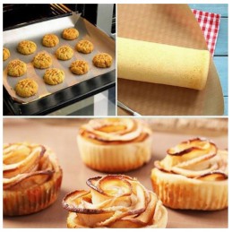 1x didelis tefloninis grilio kilimėlis 1x daugkartinis kepimo popierius 60x40 cm