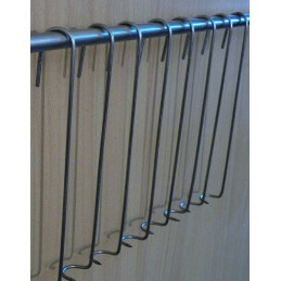 Rūkymo kabliukas, 10 vienetų rinkinys, įsukamas kabliukas, 17 cm, storis 2,4 mm
