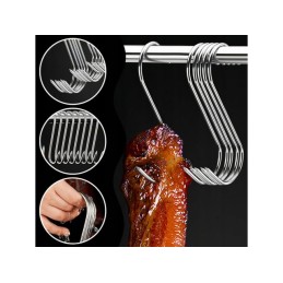 Kabliukai mėsai ir šaltiems mėsos gaminiams rūkyti