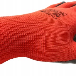 12x darbo pirštinės srr 8 schmith apsauginės pirštinės stiprios raudonos 12 porų