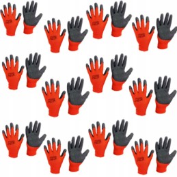 12x darbo pirštinės srr 8 schmith apsauginės pirštinės stiprios raudonos 12 porų