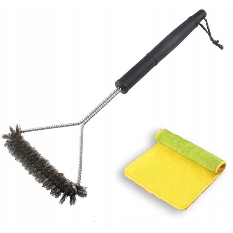 Šepetys, grotelių valiklis, grotelės, vielinė šluostė