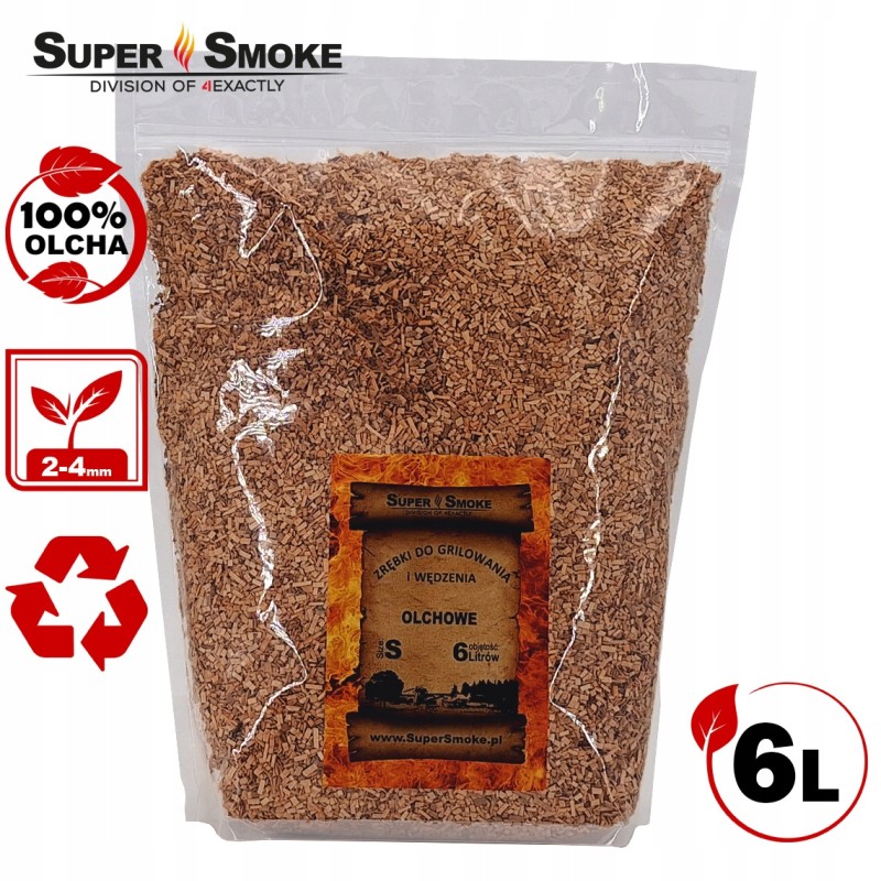 Super dūmų rūkymo traškučiai alksnio dydis: s 6 litrai, doypack