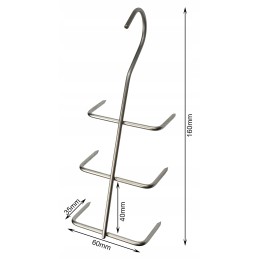 F-303 kabliukas, kabliukai žuvies filė rūkyti, 3 vnt