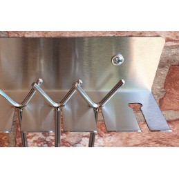 4 dalių židinio šakių laikiklis, nerūdijančio plieno stallux kabykla