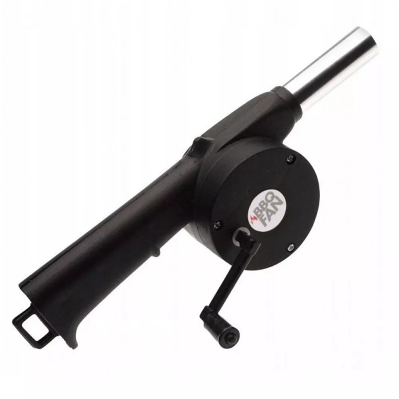 Hand blower for lighting the grill, pump tragar