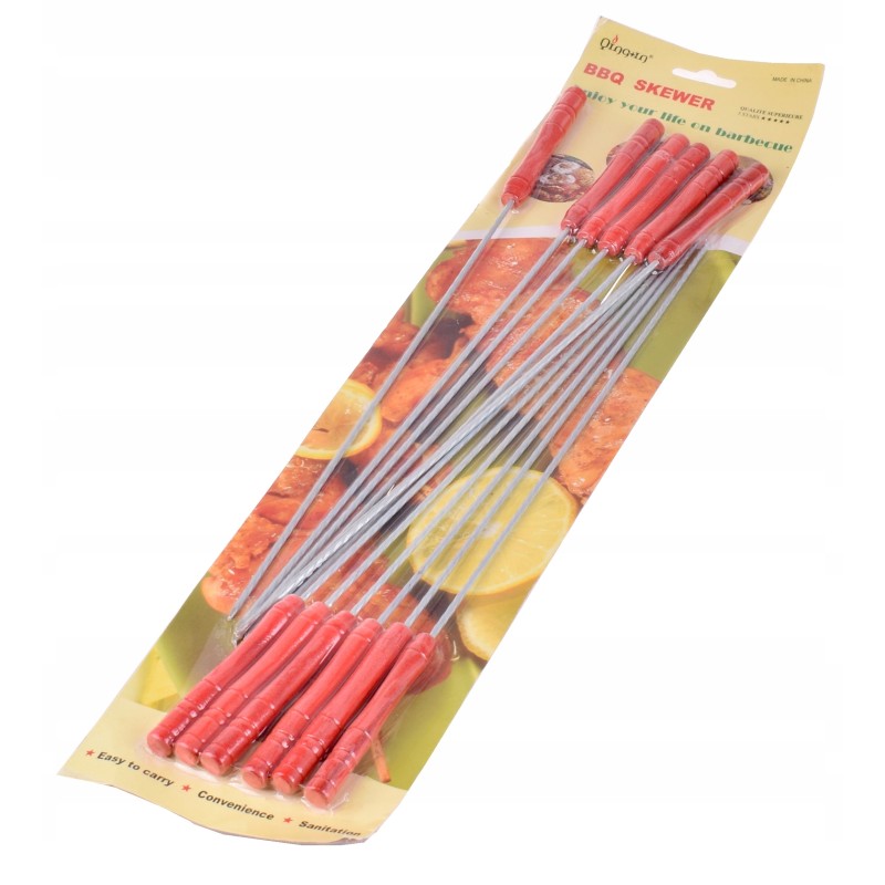 Grilio iešmeliai 37 cm, rinkinyje 12 vnt