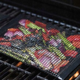 Tinklinis krepšys griliui, grotelės su spaustukais - 1x 24 × 17 cm