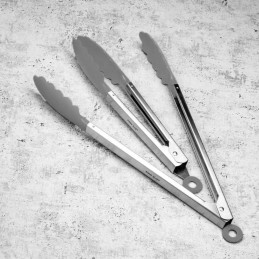 Nailono virtuvės žnyplės 30,5 cm kinghoff kh-1742 pilkos spalvos