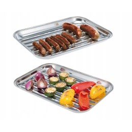 Perforuotas plieninis kepimo padėklas 34,5x24,5 cm / BBQ