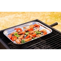 Perforuotas plieninis kepimo padėklas 34,5x24,5 cm / BBQ