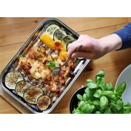 Perforuotas plieninis kepimo padėklas 34,5x24,5 cm / BBQ