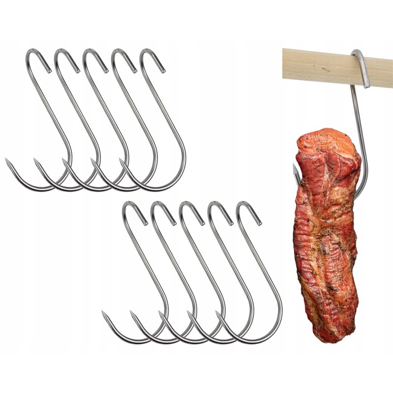 S-413-b susukti dešrelių kabliukai mėsai, šoninei, šonkauliukams rūkyti