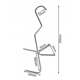 H-320 kabliukai sykų upėtakių rūkymui 5 vnt