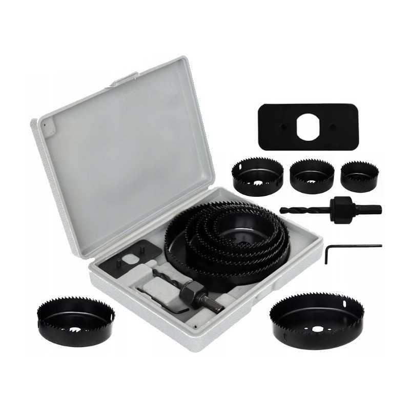 Siūlome 8 dalių skylių pjūklų rinkinį -&gt, 51-102 mm