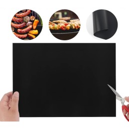 8x Teflon grilio kilimėlis grilio kepimo skardos BBQ rinkinys 40x33