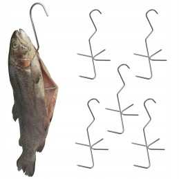 Kabliukai žuvies, upėtakio, skumbrės, seliavos rūkymui, 5 vnt
